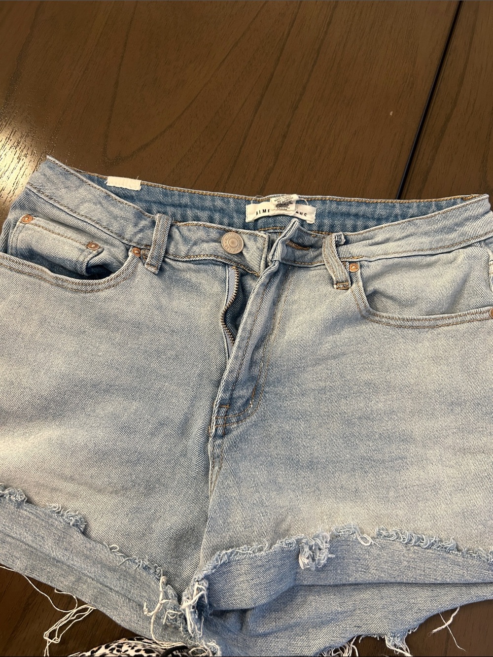 Almost Famous Light Blue Distressed Denim Cutoff Shorts - Picture 3 of 7